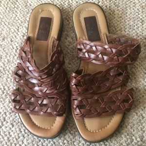 DUCK HEAD Leather Braided Sandals Size 7.5